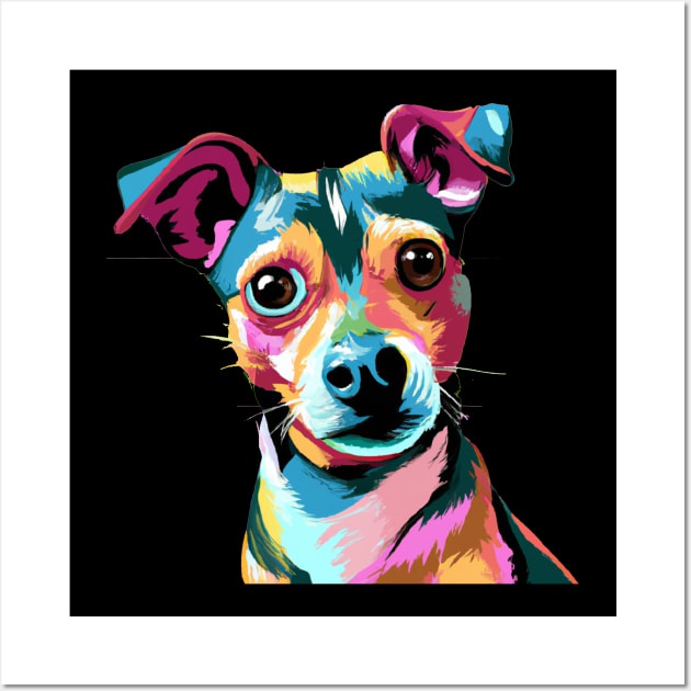 Rat Terrier Pop Art - Dog Lover Gifts Wall Art by PawPopArt